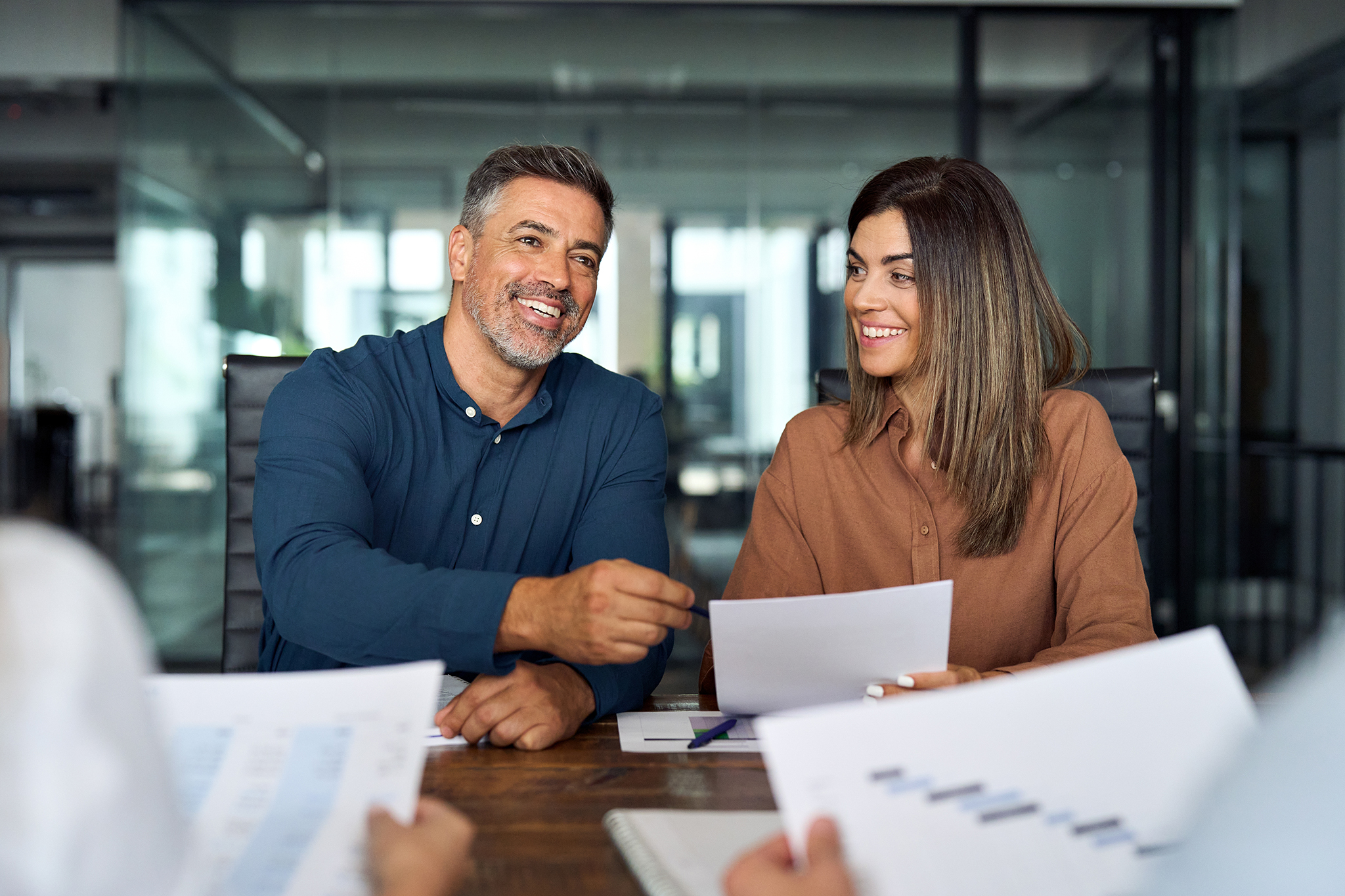 People having their annual mortgage review